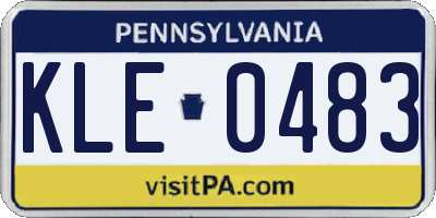 PA license plate KLE0483
