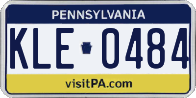 PA license plate KLE0484