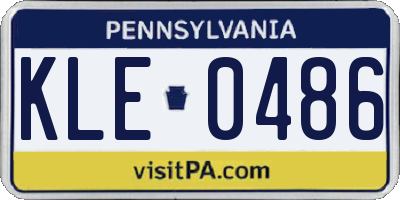 PA license plate KLE0486