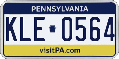 PA license plate KLE0564
