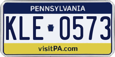 PA license plate KLE0573