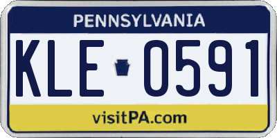 PA license plate KLE0591
