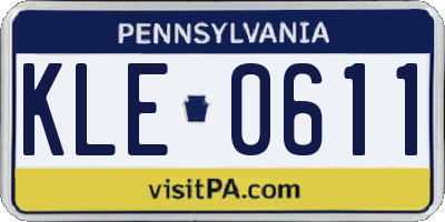 PA license plate KLE0611