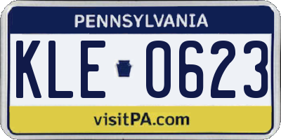PA license plate KLE0623
