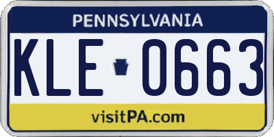 PA license plate KLE0663