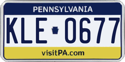 PA license plate KLE0677