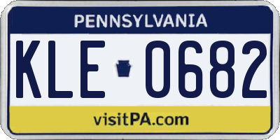 PA license plate KLE0682