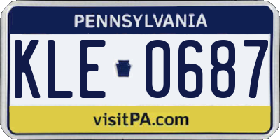 PA license plate KLE0687