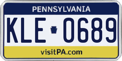 PA license plate KLE0689