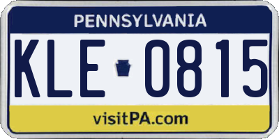 PA license plate KLE0815