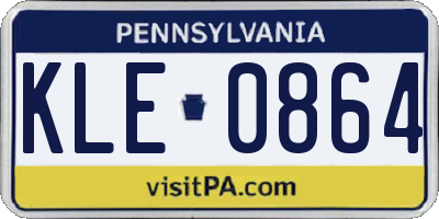 PA license plate KLE0864