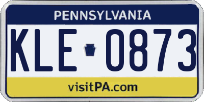 PA license plate KLE0873