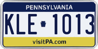PA license plate KLE1013