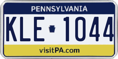 PA license plate KLE1044
