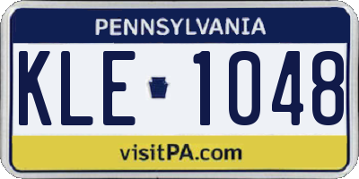 PA license plate KLE1048