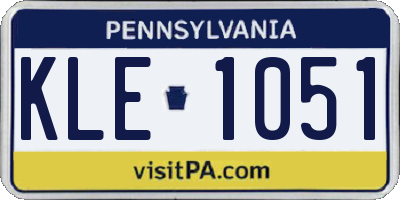 PA license plate KLE1051