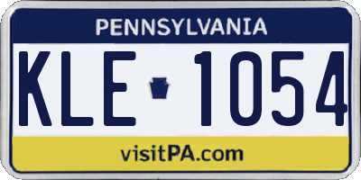 PA license plate KLE1054