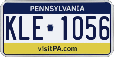 PA license plate KLE1056