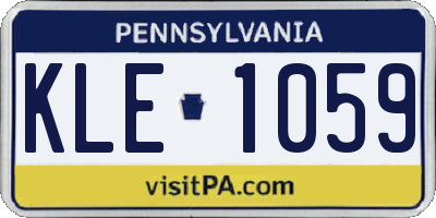 PA license plate KLE1059