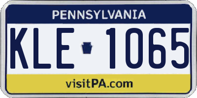 PA license plate KLE1065