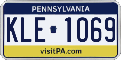 PA license plate KLE1069