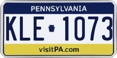 PA license plate KLE1073
