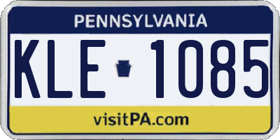 PA license plate KLE1085