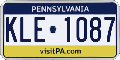 PA license plate KLE1087