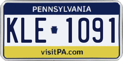 PA license plate KLE1091