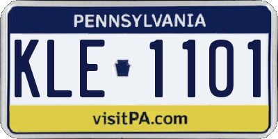PA license plate KLE1101