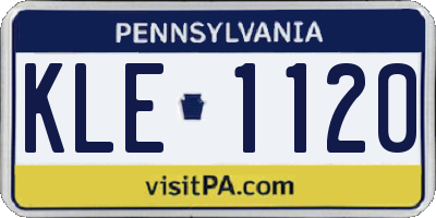 PA license plate KLE1120