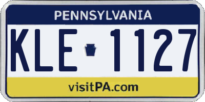 PA license plate KLE1127
