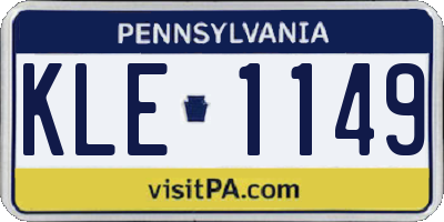 PA license plate KLE1149