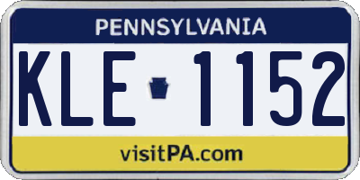 PA license plate KLE1152