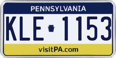PA license plate KLE1153