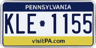 PA license plate KLE1155