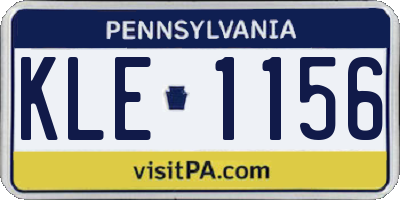 PA license plate KLE1156
