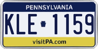 PA license plate KLE1159