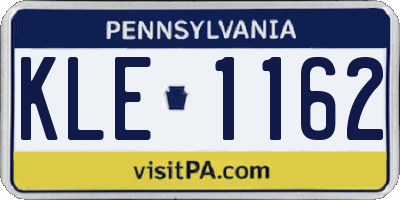 PA license plate KLE1162