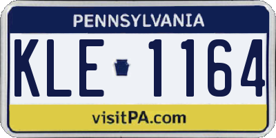 PA license plate KLE1164