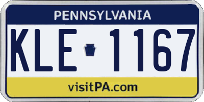 PA license plate KLE1167