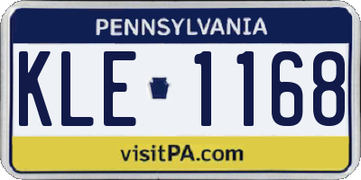 PA license plate KLE1168