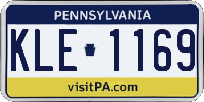 PA license plate KLE1169