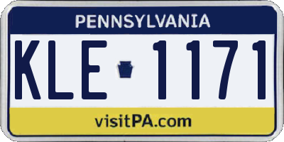 PA license plate KLE1171