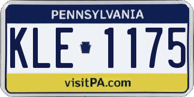 PA license plate KLE1175