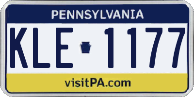 PA license plate KLE1177