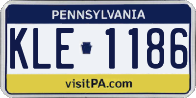 PA license plate KLE1186