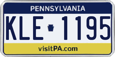 PA license plate KLE1195