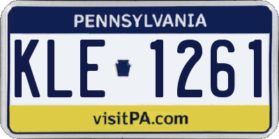 PA license plate KLE1261