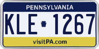 PA license plate KLE1267